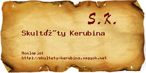Skultéty Kerubina névjegykártya